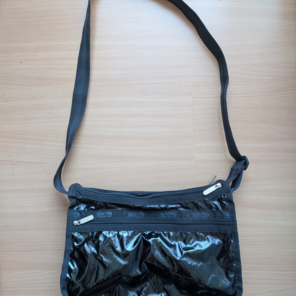 Black and Gray Crossbody Bag - Picture 3 of 9